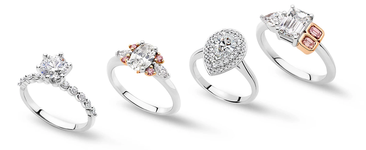Adelaide Engagement Rings Custom Design - Solid Gold Diamonds