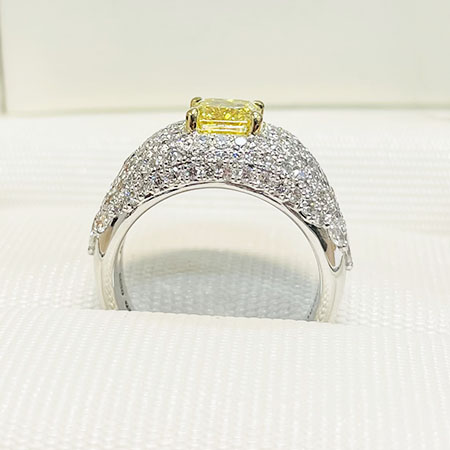 Multi Yellow Diamond Engagement Ring