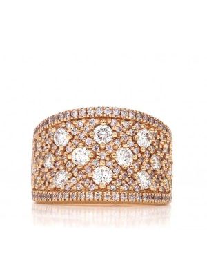  Rose Gold Concave Pink Diamond Dress Ring