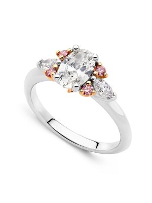  Argyle Pink Diamond Echo Oval Engagement Ring