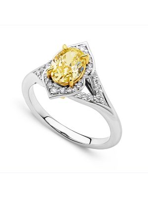  Ellendale Oval Yellow Diamond Engagement Ring