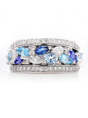  Coloured Gemstone Dress Rings 