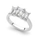 Classic Emerald Cut Trilogy Ring