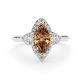 Argyle Champagne Diamond Halo Ring