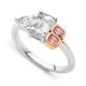 Argyle Pink Diamond Emerald Engagement Ring