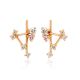 Celestial Pink and White Diamond Earrings (in your choice of gold)