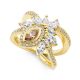 Champagne Diamond Dress Ring in Yellow Gold