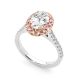 Oval Cut Pink Diamond Halo Engagement Ring