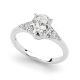 Modern Oval Diamond Cluster Engagement Ring