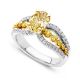 Triple Split Yellow Diamond Ring