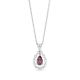 Pear Shape Diamond Halo Drop Pendant