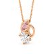 Trio Marquise Shape Diamond Pendant Necklace