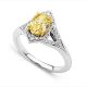 Ellendale Oval Yellow Diamond Engagement Ring