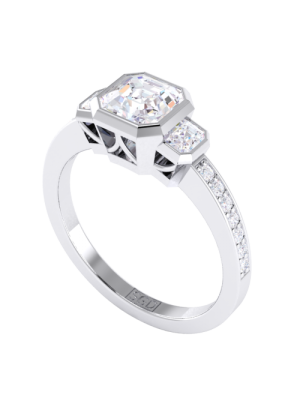 7/8 Carat Created Emerald & Diamond Ring | Ice Jewellery Australia