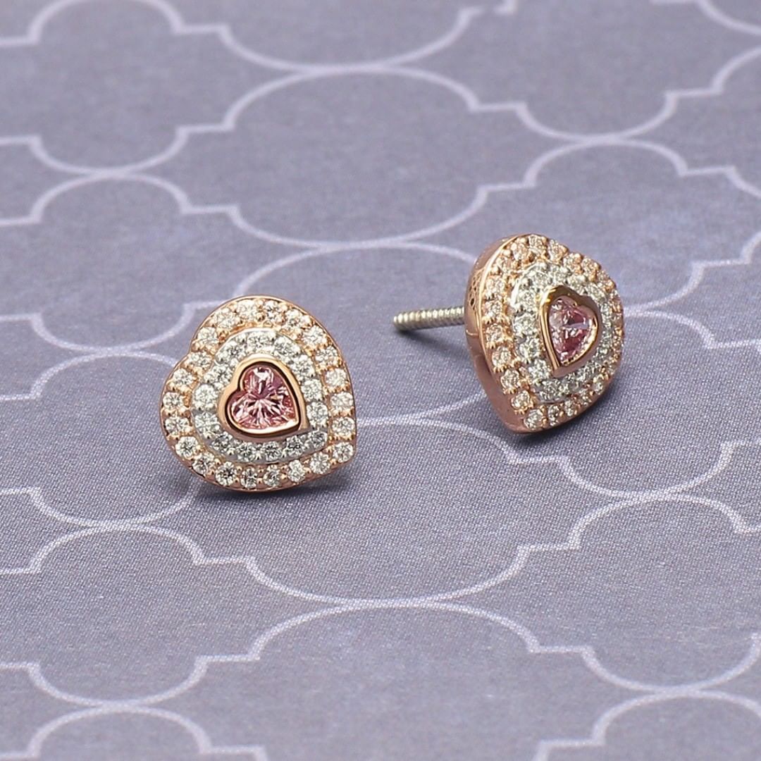 Pink Diamond Earrings Australia Solid Gold Diamonds