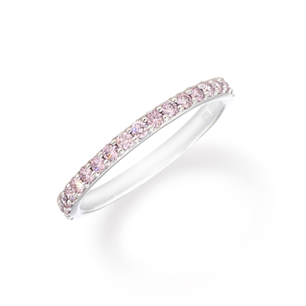 Pink and deals white diamond band